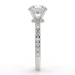 Stunning 2.0 CT Round Moissanite Engagement Ring with Pave Design 7