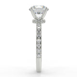 Stunning 2.0 CT Round Moissanite Engagement Ring with Pave Design 7