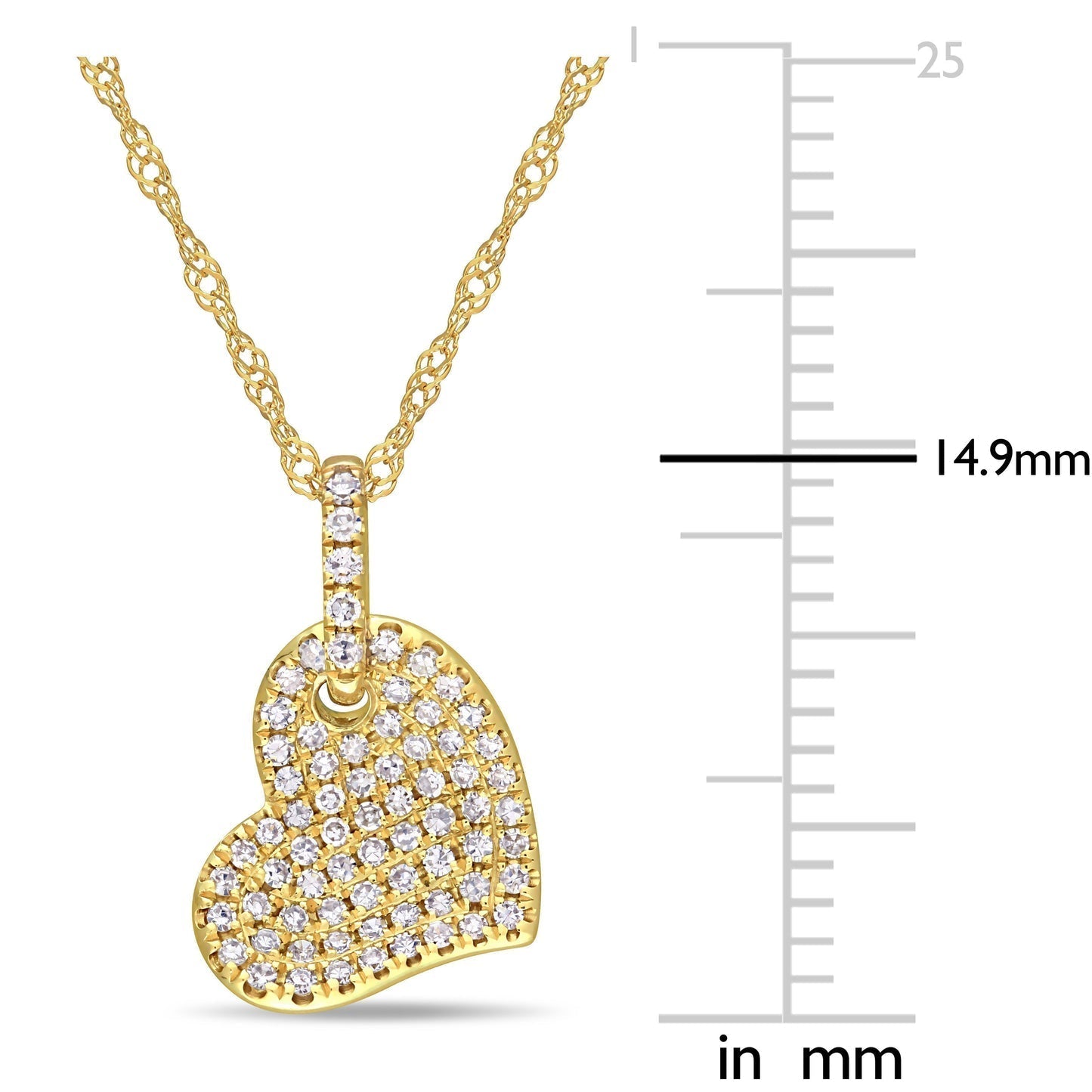 Round Cut Cubic Zirconia in 925 Sterling Silver Necklace 10