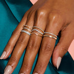 Stunning 0.27 TCW Round Moissanite Stones Full Eternity Wedding Bands 14