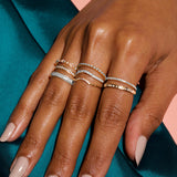 Stunning 0.27 TCW Round Moissanite Stones Full Eternity Wedding Bands 14