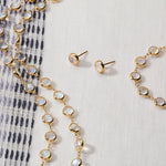 Round Moonstone Lab Made Diamond- June Birthstone Choker Necklace 3