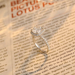Stunning 2.5 CT Cushion Cut Moissanite Engagement Ring with Halo & Pave Design 9