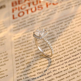 Stunning 2.5 CT Cushion Cut Moissanite Engagement Ring with Halo & Pave Design 9