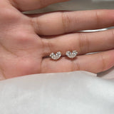 1.50 TCW Pear Cut Moissanite Two Stone Earrings in Gold 4