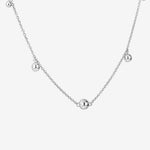 Round Cut Cubic Zirconia in 925 Sterling Silver Necklace 4