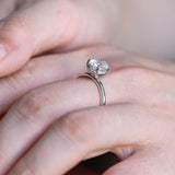 Stunning 3.0 CT Oval Moissanite Engagement Ring with Hidden Halo Design 9
