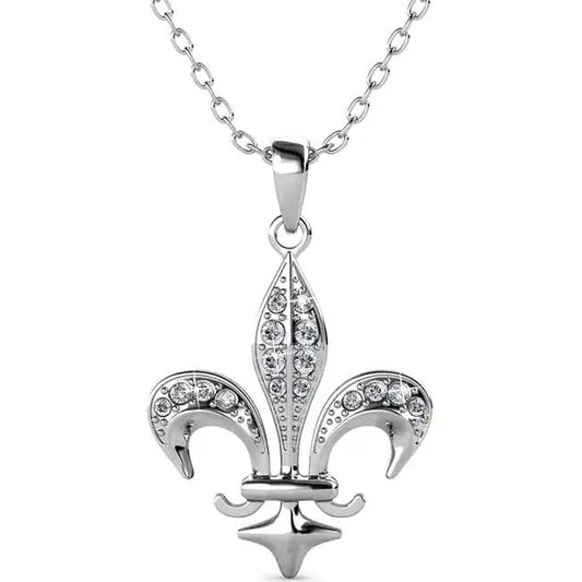 Round Cut Cubic Zirconia in 925 Sterling Silver Necklace 1