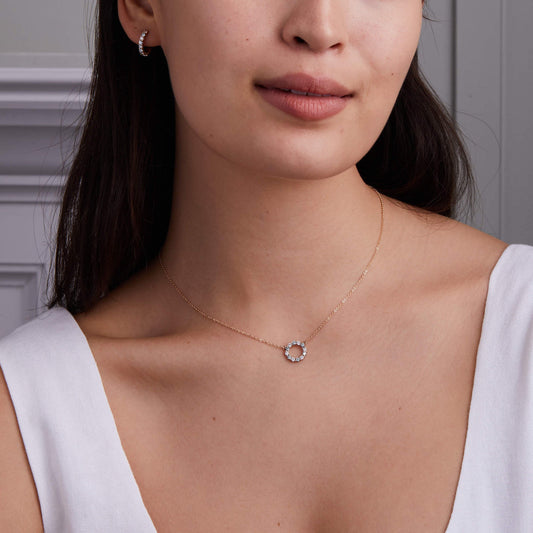 1.44 TCW Round Aquamarine Lab Made Diamond- March Birthstone Necklace 2