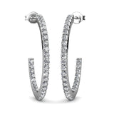 Round Cut Cubic Zirconia in 925 Sterling Silver Earrings 5
