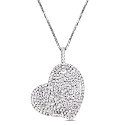 Round Cut Cubic Zirconia in 925 Sterling Silver Necklace 1