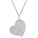 Round Cut Cubic Zirconia in 925 Sterling Silver Necklace 7