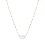 0.40 CT Baguette Moissanite Diamond Bar Pendant Necklace in Solid Gold 2