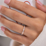 Stunning 0.3 TCW Round Moissanite Stones Chloé Eternity Wedding Band 4