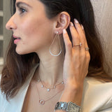 0.60 TCW Round Moissanite Diamond Necklace in Solid Gold 3