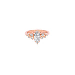Stunning 1.50 CT Marquise Moissanite Engagement Ring with Cluster Design 1