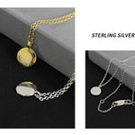 Round Cut Cubic Zirconia in 925 Sterling Silver Necklace 9