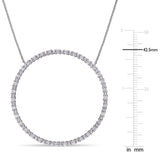 Round Cut Cubic Zirconia in 925 Sterling Silver Necklace 4
