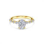 Stunning 1.5 CT  Oval Moissanite Engagement Ring in Pave Design 1