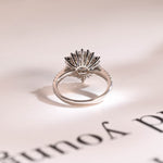 Stunning 0.5 - 1.5 CT Round Moissanite Engagement Ring with Cluster Design 3