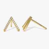 0.40 TCW Round Cut Moissanite Stud Earrings in Gold 1