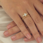 Stunning 1 CT Oval Moissanite Engagement Ring With Three Stone Design 10
