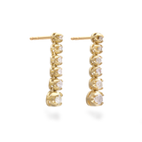 1.0 TCW Round Cut Moissanite Tennis Earrings in Gold 6