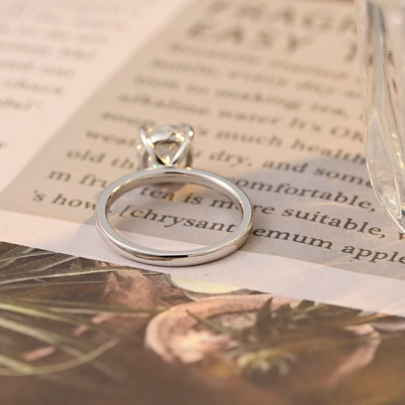 Stunning 2.0 CT Round Moissanite Engagement Ring with Solitaire Design 2