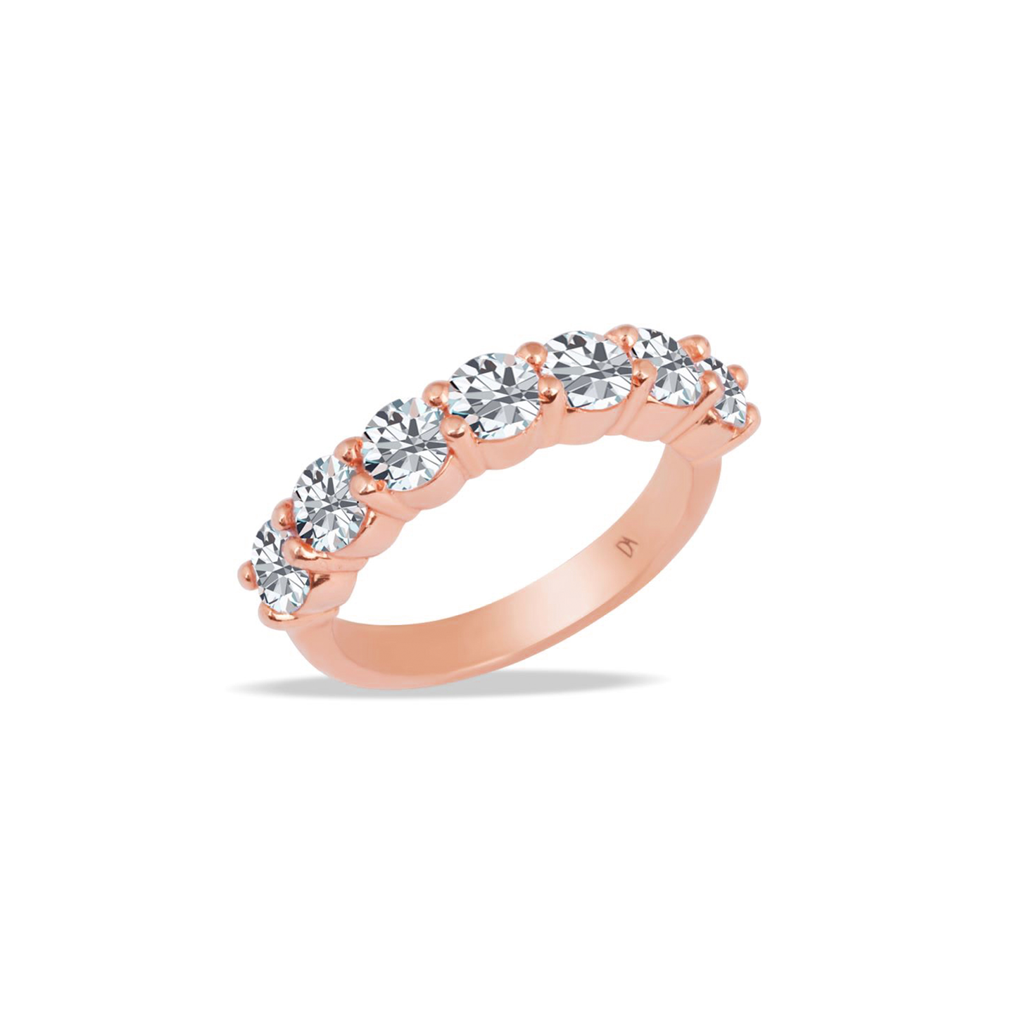 Stunning 0.30 TCW Round Moissanite Stones Half Eternity Wedding Band 8