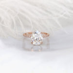 Stunning 4.20 CT Oval Moissanite Engagement Ring with Hidden Halo Design 1