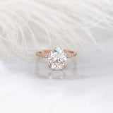 Stunning 4.20 CT Oval Moissanite Engagement Ring with Hidden Halo Design 1