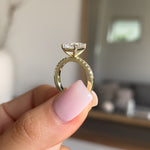 Stunning 3.0 CT Radiant Moissanite Engagement Ring in Pave Design 6