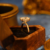 3.5 CT Radiant Shaped Moissanite Engagement Ring With Hidden Halo Style 6