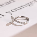 Stunning 1.5 - 2.5 CT Radiant Moissanite Engagement Ring with Pave & Hidden Halo Design 3