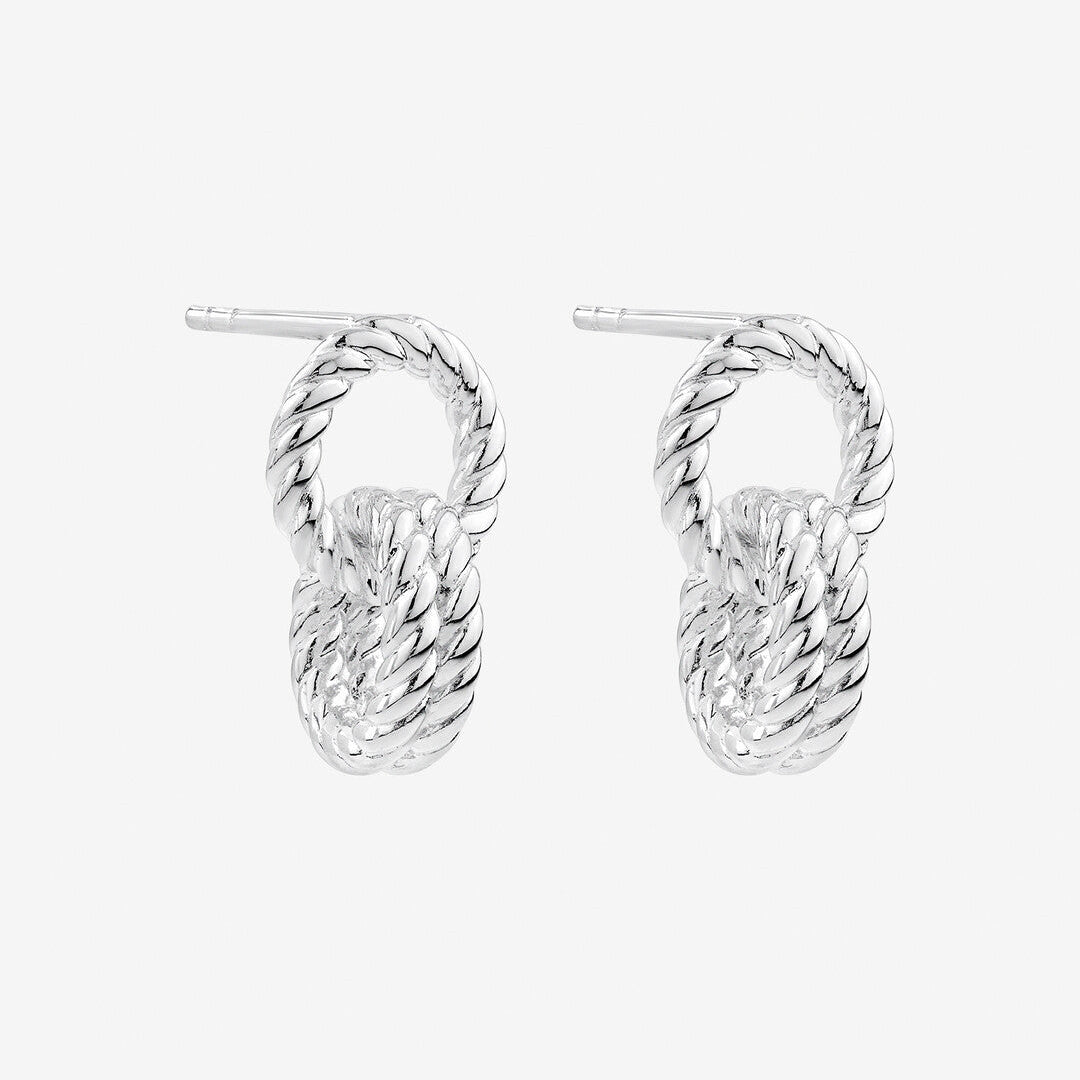 Round Cut Cubic Zirconia in 925 Sterling Silver Earrings 1