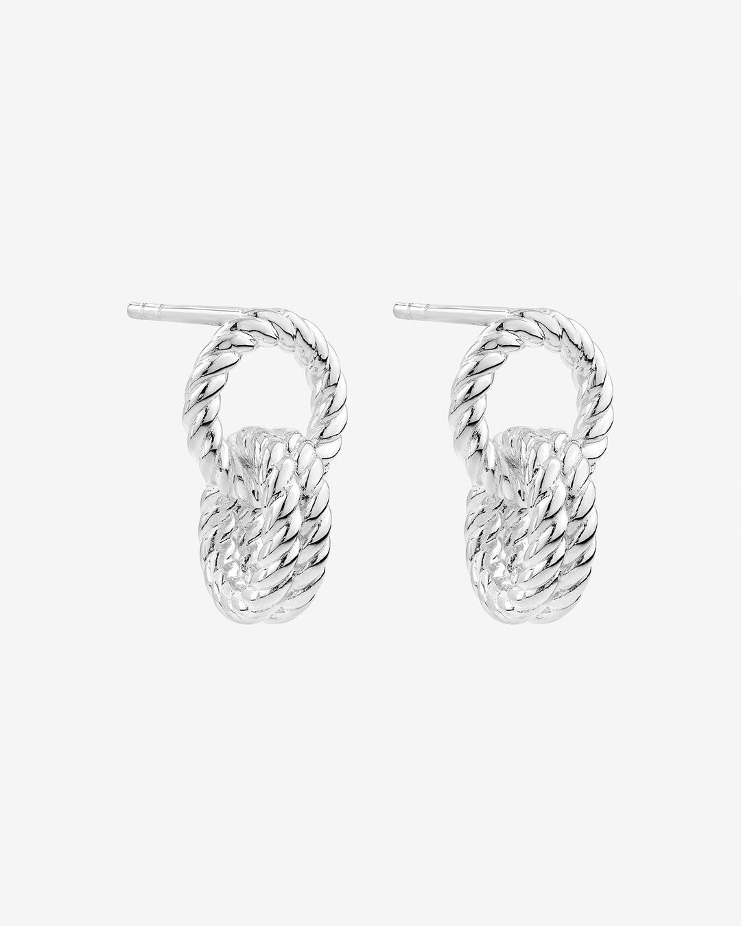 Round Cut Cubic Zirconia in 925 Sterling Silver Earrings 1