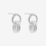 Round Cut Cubic Zirconia in 925 Sterling Silver Earrings 1