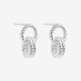 Round Cut Cubic Zirconia in 925 Sterling Silver Earrings 1