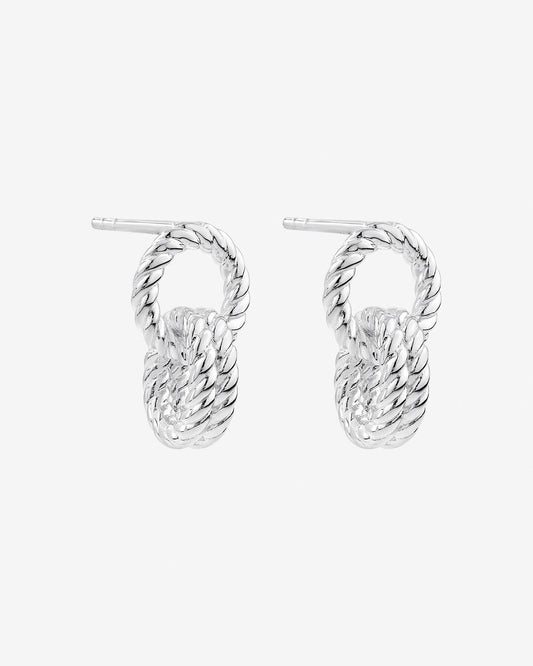 Round Cut Cubic Zirconia in 925 Sterling Silver Earrings 1