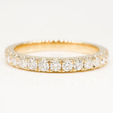 Stunning 0.6 TCW Round Moissanite Stones In Full Eternity Wedding Band 1