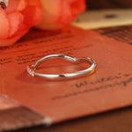 Stunning 0.2 CT Round Moissanite Stones v Shaped Wedding Bands 3