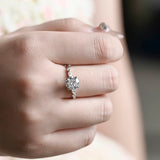 Stunning 2.0 CT Round Moissanite Engagement Ring with Multiple Stones Design 6