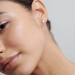 1.0 TCW Emerald Cut Moissanite Stud Earrings in Gold 2