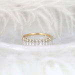 Stunning 0.38 TCW Round Moissanite Stones Half Eternity Wedding Bands 3