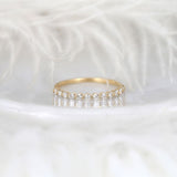Stunning 0.38 TCW Round Moissanite Stones Half Eternity Wedding Bands 3