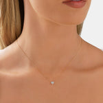 Round Cut Cubic Zirconia in 925 Sterling Silver Necklace 4