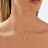 Round Cut Cubic Zirconia in 925 Sterling Silver Necklace 4