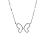 0.50 TCW Moissanite Diamond Butterfly Pendant Necklace in Solid Gold 1