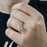 Stunning 1.0-2.0 CT Round Moissanite Engagement Ring with Nature-Inspired Design 4