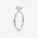 Oval East West Solitaire Lab Grown Diamond Engagement Ring